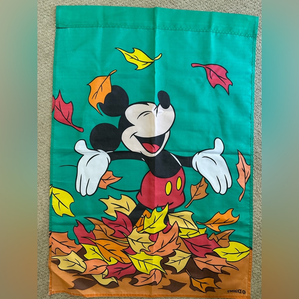 Disney Mickey Mouse fall leaves large yard flag